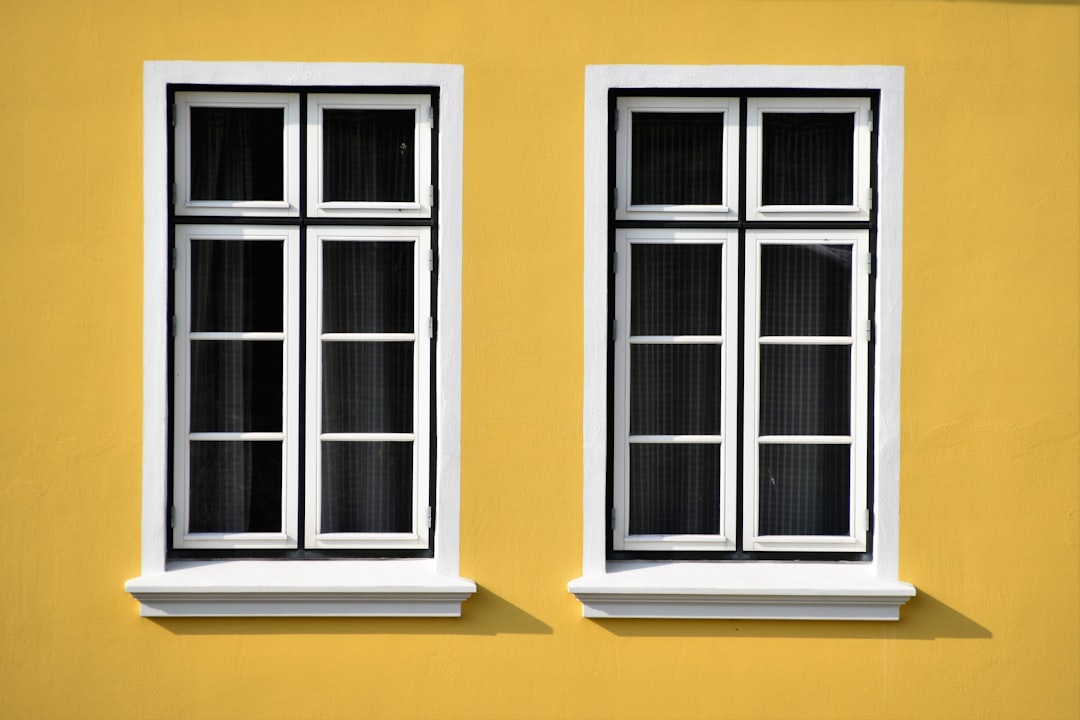 A little yellow house in the fishing town Büsum, North Sea